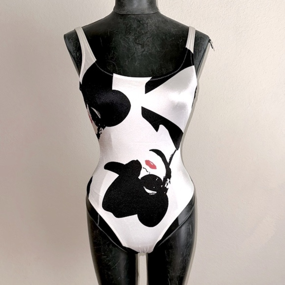 *VERY RARE* 80’s MOSCHINO Mare Iconic Cowgirl High Cut Swimsuit Vintage